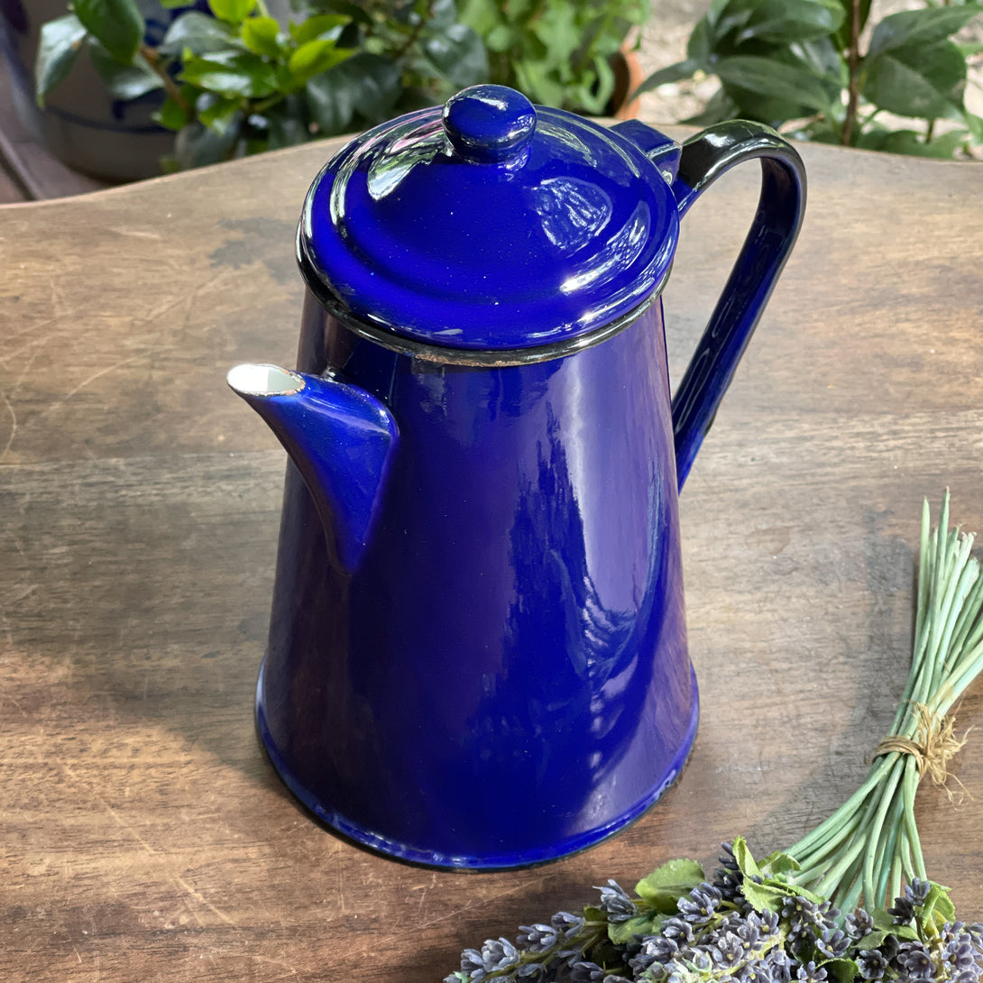 Blauwe Emaille Koffiepot 1 Liter - Bamestra Curiosa