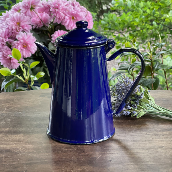 Blauwe Emaille Koffiepot 1 Liter - Bamestra Curiosa